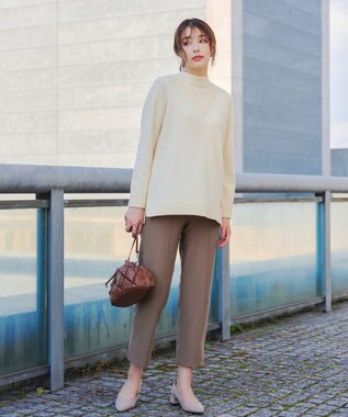 Tiaclasse 【洗える】重ね着風ニットトップス エクリュ