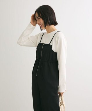 Green Parks ウエストリボンサロペット Black