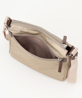 LA BAGAGERIE モノグラム　スクエアナイロンショルダー　SSサイズ ゴールド