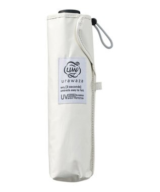 MOONBAT 【遮光100％/３秒で折りたためる日傘】晴雨兼用 折りたたみ傘 ウラワザ オフホワイト