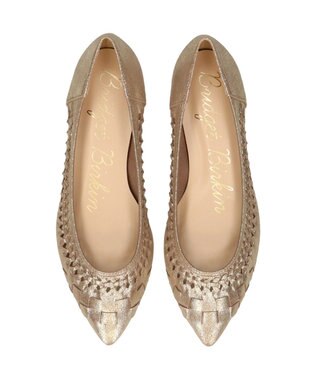 Bridget Birkin 【Bridget Birkin】編み込みフラットシューズ ピンク