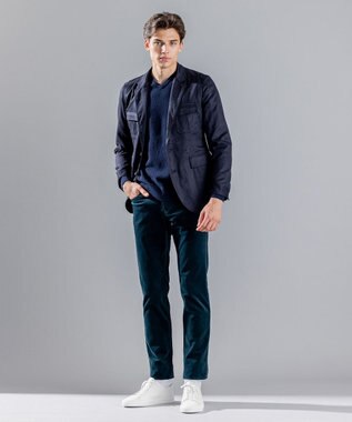 JOSEPH HOMME ライトコーデュロイストレッチ / CIGAR 5P ピーコックグリーン系