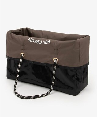 LeSportsac LARGE 2 WAY TOTE/2ウェイチョコレート/ブラックシャイン 2ウェイチョコレート/ブラックシャイン