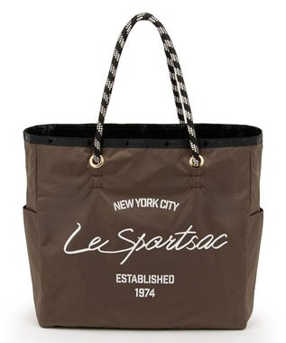 LeSportsac LARGE 2 WAY TOTE/2ウェイチョコレート/ブラックシャイン 2ウェイチョコレート/ブラックシャイン