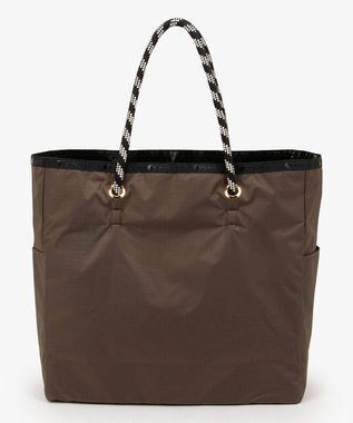LeSportsac LARGE 2 WAY TOTE/2ウェイチョコレート/ブラックシャイン 2ウェイチョコレート/ブラックシャイン