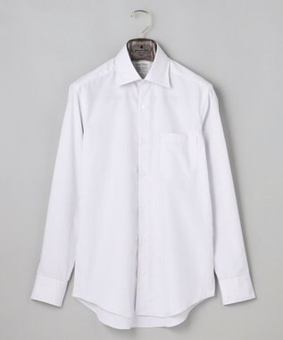 GOTAIRIKU 【形態安定】PREMIUMPLEATS_セミワイドカラー 通年ドレスシャツ（カラー ストライプ） ライトグレー系1