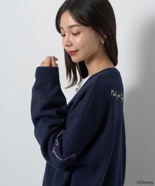 earth music&ecology Ｖｉｌｌａｉｎｓ　マレフィセント／ニットカーディガン Navy