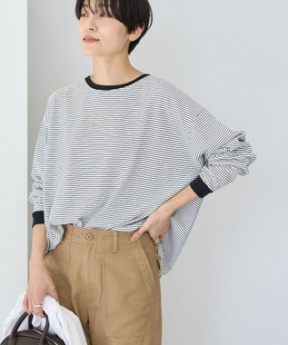 AMERICAN HOLIC ドロップショルダーカットプルオーバー Border