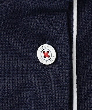 23区GOLF 【WOMEN】ピラミッドカノコ 半袖ポロシャツ ネイビー系