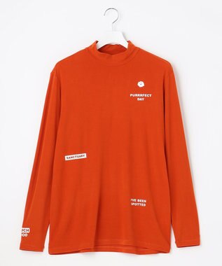 PW CIRCULUS 【MEN】【吸湿発熱】ウォーム モックネック カットソー オレンジ系