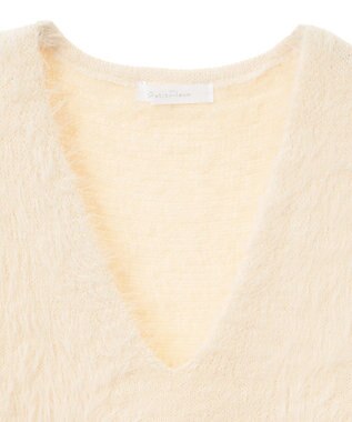 Green Parks ・Ｐｅｔｉｔ　Ｆｌｅｕｒ　シャギーＶネックベスト Ivory