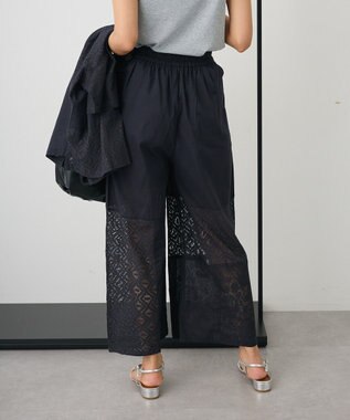 CRAFT STANDARD BOUTIQUE レースパッチワークパンツ Black