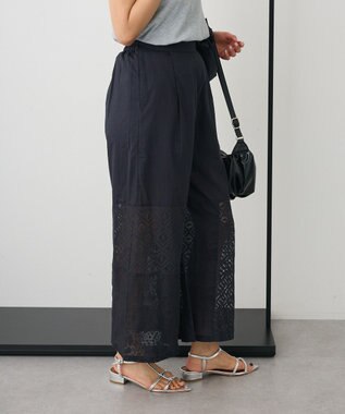 CRAFT STANDARD BOUTIQUE レースパッチワークパンツ Black