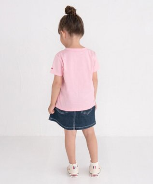 MIKI HOUSE HOT BISCUITS 【70-120cm】【Everyday Series】ワンポイント 半袖Tシャツ ピンク