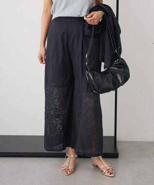 CRAFT STANDARD BOUTIQUE レースパッチワークパンツ Black