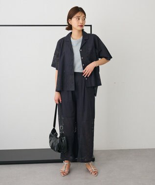 CRAFT STANDARD BOUTIQUE レースパッチワークパンツ Black