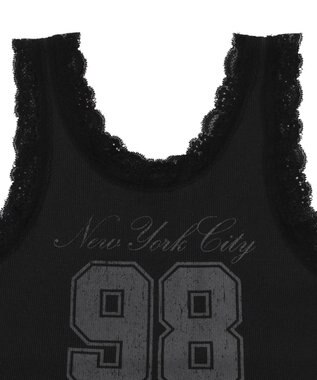 WEGO グラフィックレースタンク ブラック