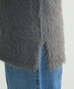 Green Parks ・Ｐｅｔｉｔ　Ｆｌｅｕｒ　シャギーＶネックベスト Charcoal Gray