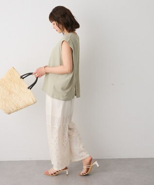 CRAFT STANDARD BOUTIQUE レースパッチワークパンツ Black