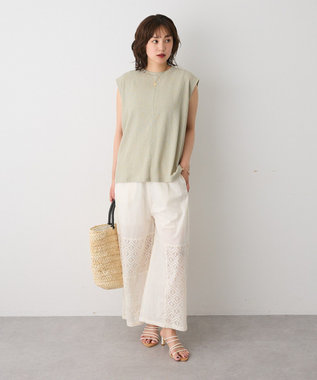 Multiple Marmelade★未使用品　レースパッチワークパンツ　オフ白 Multiple Marmelade☆未使用品 レースパッチワークパンツ オフ白