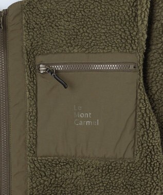 SHARE PARK LADIES 【LADIES】ボアフリースロングカーディガン オリーブ