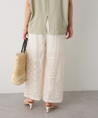 CRAFT STANDARD BOUTIQUE レースパッチワークパンツ Black