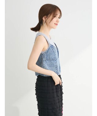 Green Parks ・ＥＬＥＮＣＡＲＥ　ＤＵＥ　Ｗ－ＺＩＰ　デニムキャミ Light Indigo