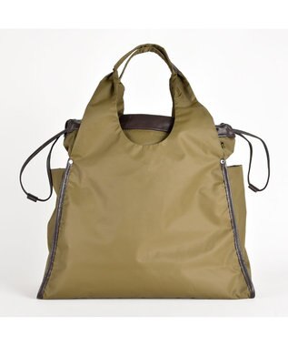 Y'SACCS ドローストリング×シープレザー　トート カーキ