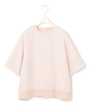 ICB 【新色追加・洗える】 FluidBackSatin Tブラウス ピンクベージュ系