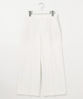 自由区 【接触冷感・吸湿・速乾・XXSサイズあり】COOL MAXクロップド丈 ワイドパンツ アイボリー系