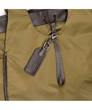 Y'SACCS ドローストリング×シープレザー　トート カーキ