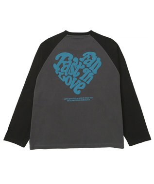 WEGO ラグランハートグラフィックT（LS） スミクロ