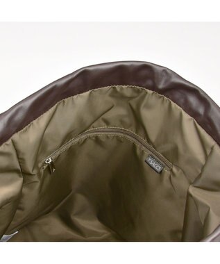 Y'SACCS ドローストリング×シープレザー　トート カーキ