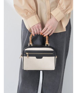 earth music&ecology バンブーテイストハンドルバッグ Beige