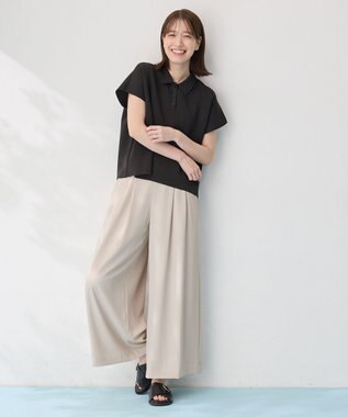 ANY L 【新色追加/吸水速乾/イージーケア/UVカット/接触冷感】さらさらDRYパンツ ベージュ