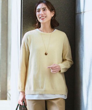 コットンギマムリネ チュニック ニット
