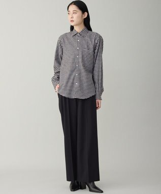 UNFILO MENS 【男女兼用】クリーンチェック ネルシャツ ブラックチェック