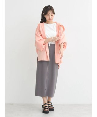 earth music&ecology Ｚｉｐスカート Gray