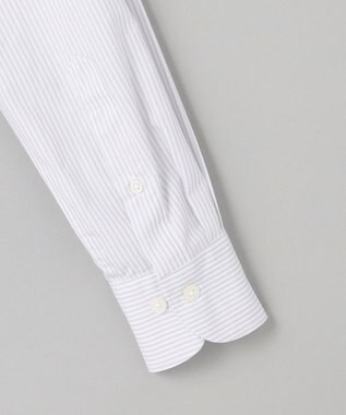 GOTAIRIKU 【形態安定】PREMIUMPLEATS_セミワイドカラー 通年ドレスシャツ（カラー ストライプ） ライトグレー系1