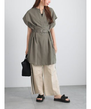 Te chichi ミリタリーチュニックシャツ カーキ