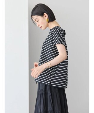 AMERICAN HOLIC バックボタンフレンチスリーブプルオーバー Border