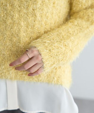 YECCA VECCA フェザーモールニット Yellow