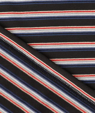 ICB L 【洗える】 シアーマルチボーダー カットソー モノトーンベース系