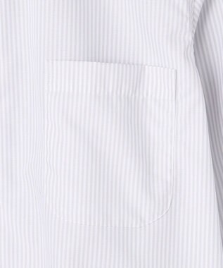 GOTAIRIKU 【形態安定】PREMIUMPLEATS_セミワイドカラー 通年ドレスシャツ（カラー ストライプ） ライトグレー系1
