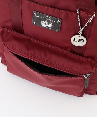 LA BAGAGERIE 10ポケット持ち手付きリュック Lサイズ ワイン