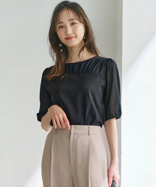 ANY SIS シアーコンビ プルオーバー ブラック