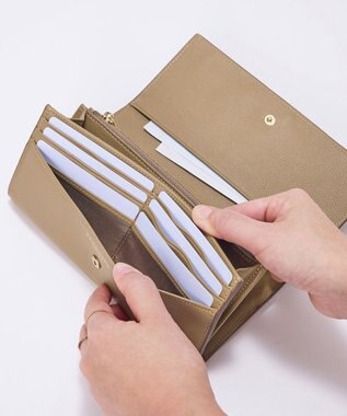 TOPKAPI 【TREASURE TOPKAPI】ソフトレザー ベルトデザイン 長財布　 グレージュ