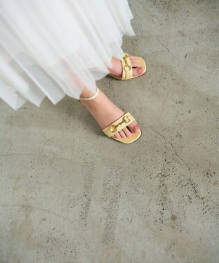 GRACE CONTINENTAL CORSO ROMA ジュートビットサンダル ホワイト