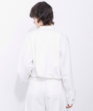 NAVE 【Nave・セットアップ可/洗える/撥水】スパンツイル ショートジャケット ホワイト系
