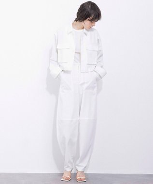 NAVE 【Nave・セットアップ可/洗える/撥水】スパンツイル ショートジャケット ホワイト系